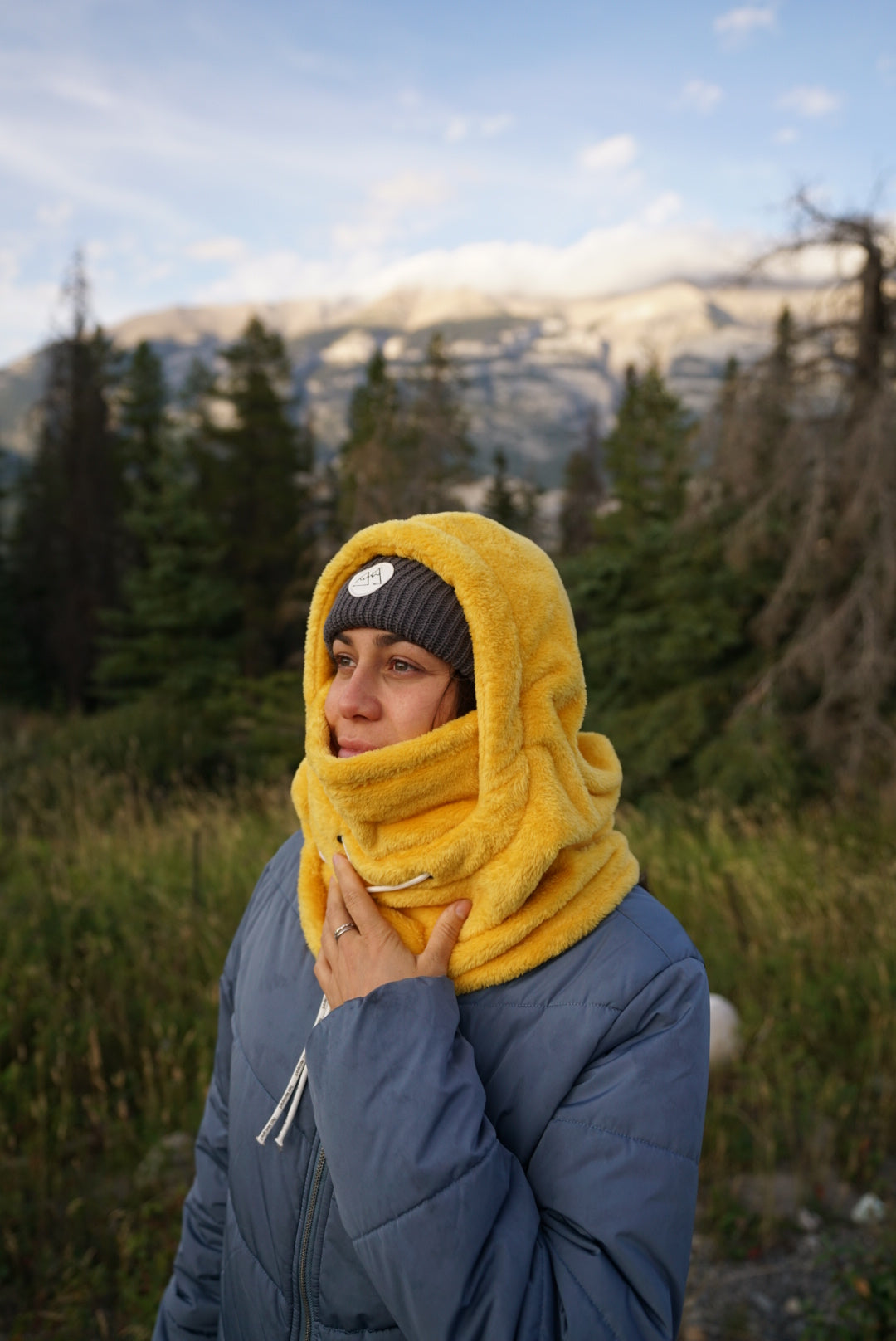 A- Passe Montagne - Fluffy - Jaune