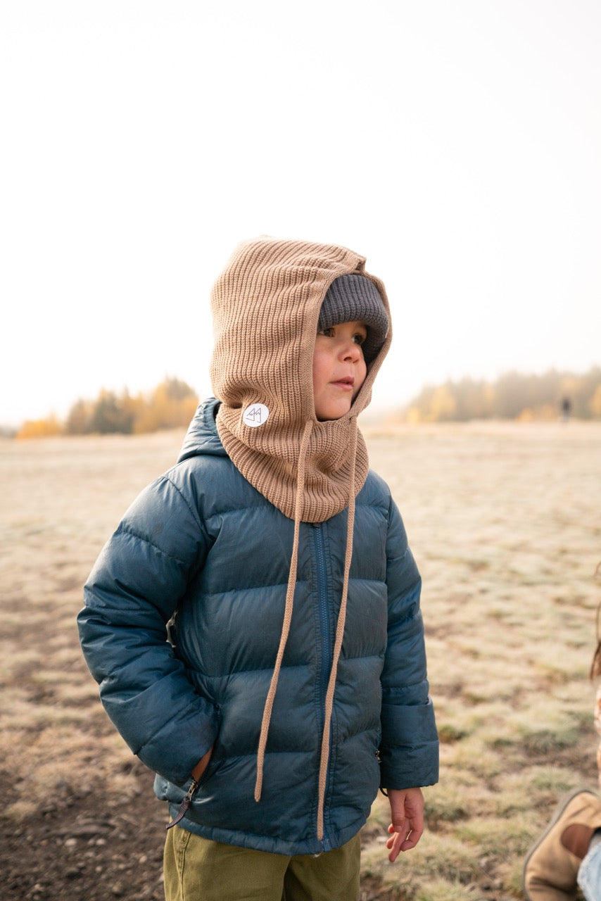 Passe Montagne - Tricot - Brun pale