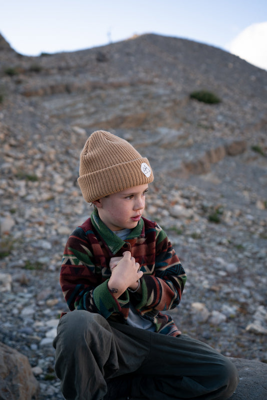 A- Beanie Coffee/Beige - enfant