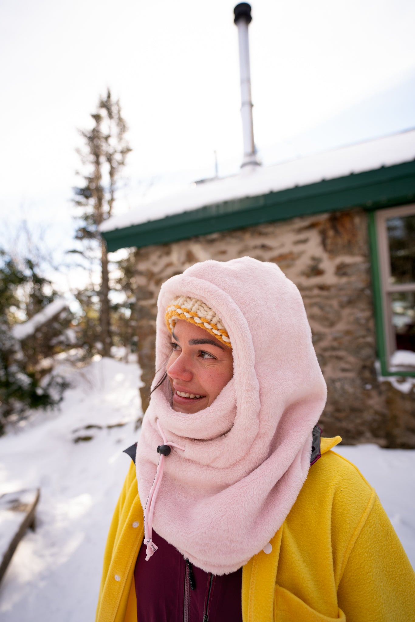 A- Passe Montagne - Fluffy - Rose