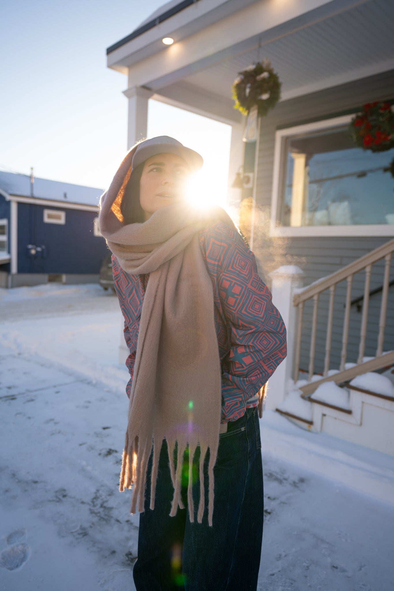 A- Foulard - Rose vintage