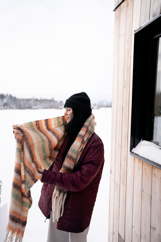 A- Foulard - Ligné pâle