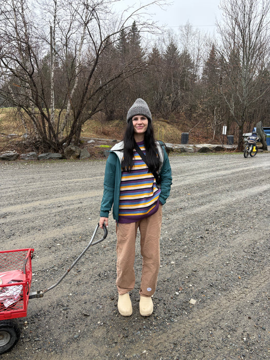 Pantalon Barrel - Coton - Sand