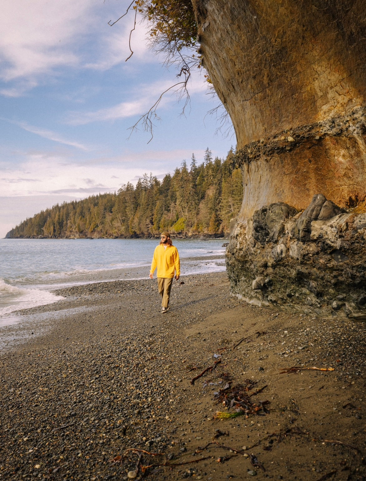 Grand Half zip -  Jaune