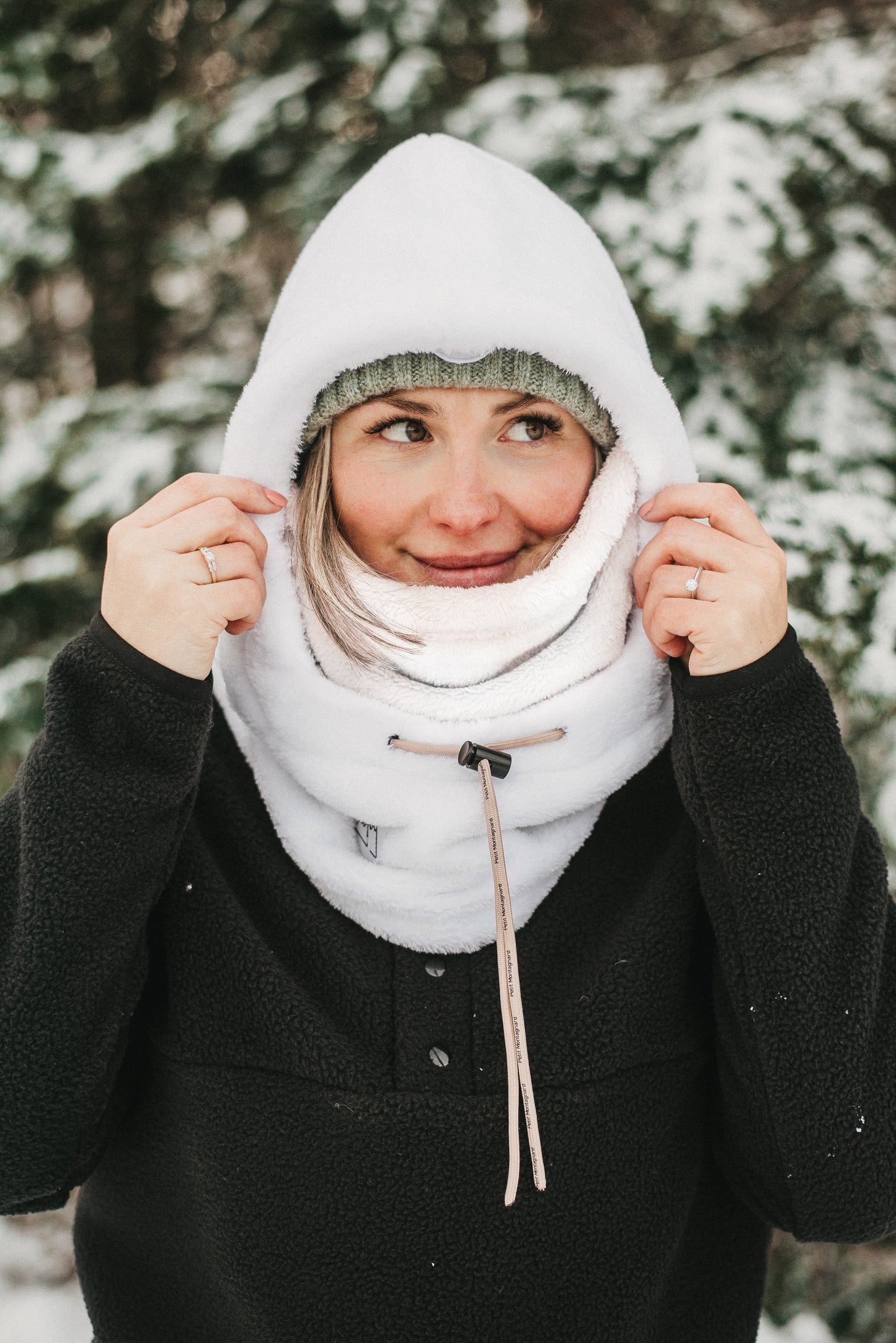 A- Passe Montagne - Fluffy - Blanc