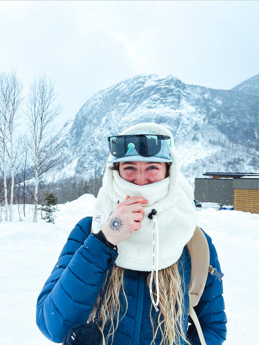 A- Passe Montagne - Fluffy - Blanc