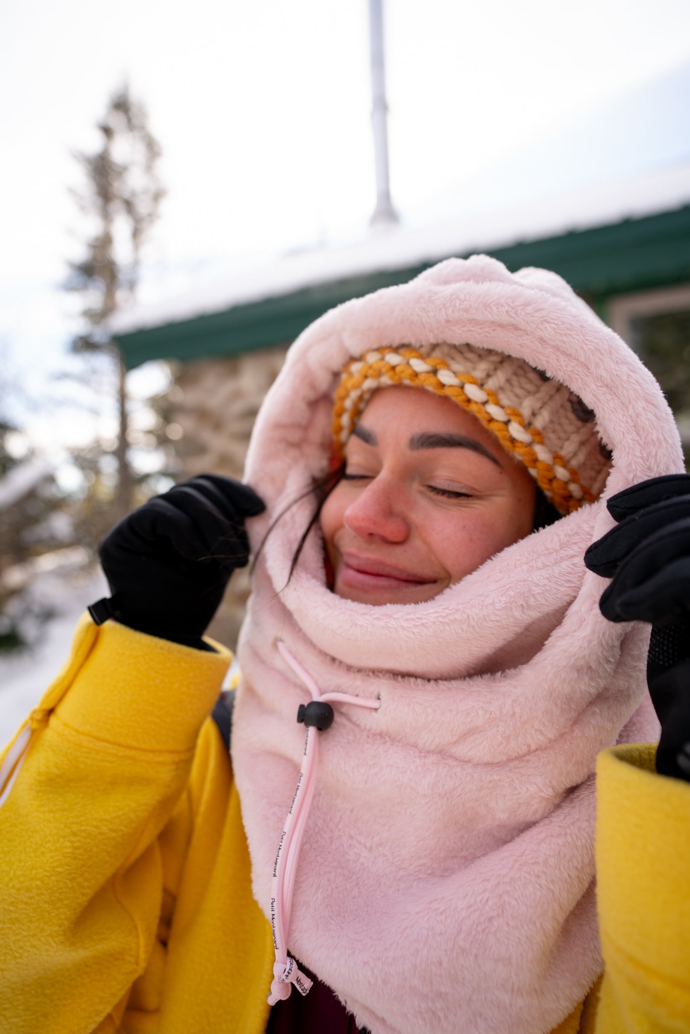 A- Passe Montagne - Fluffy - Rose