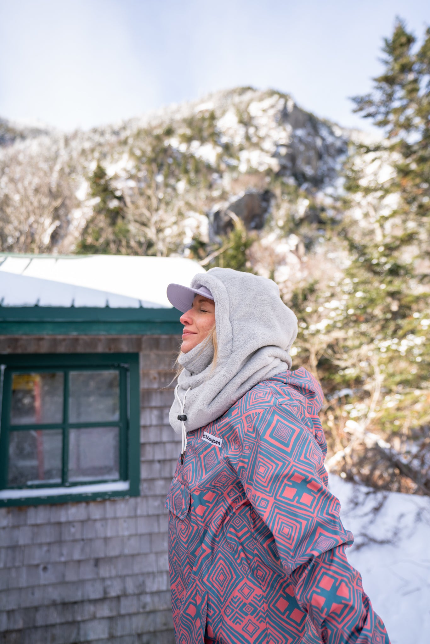 A- Passe Montagne - Fluffy - Gris pâle