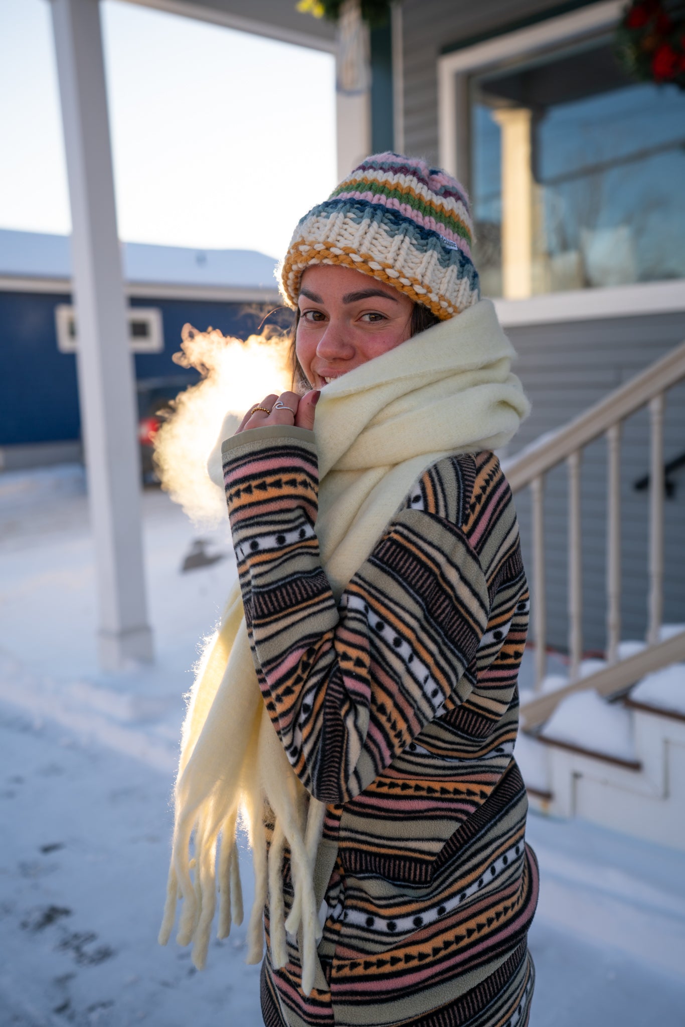 A- Foulard - Jaune crèmeux