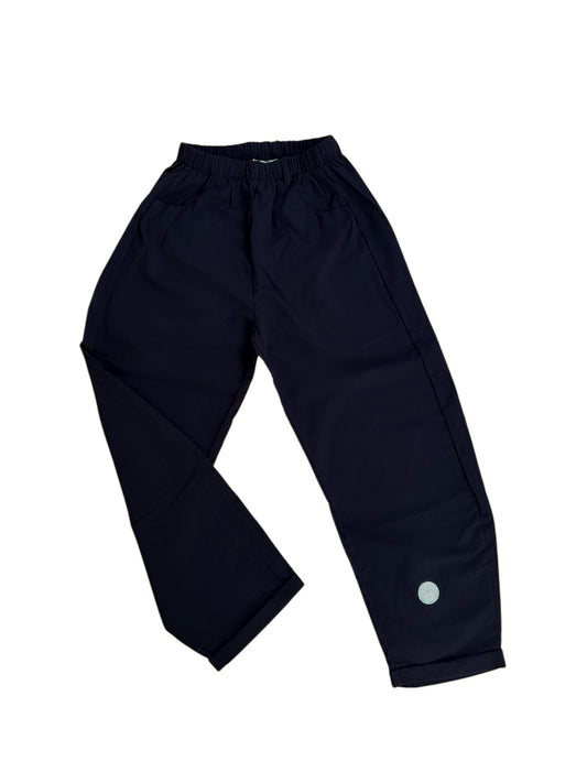 A- Pantalon Barrel - Coton - Noir
