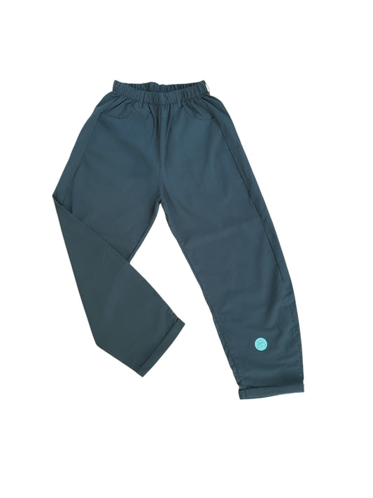 A- Pantalon Barrel - Coton - Moss
