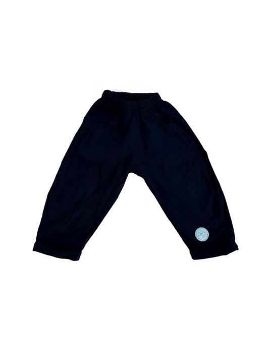 <tc>A- Kid Barrel Pants - Cotton - Black</tc>