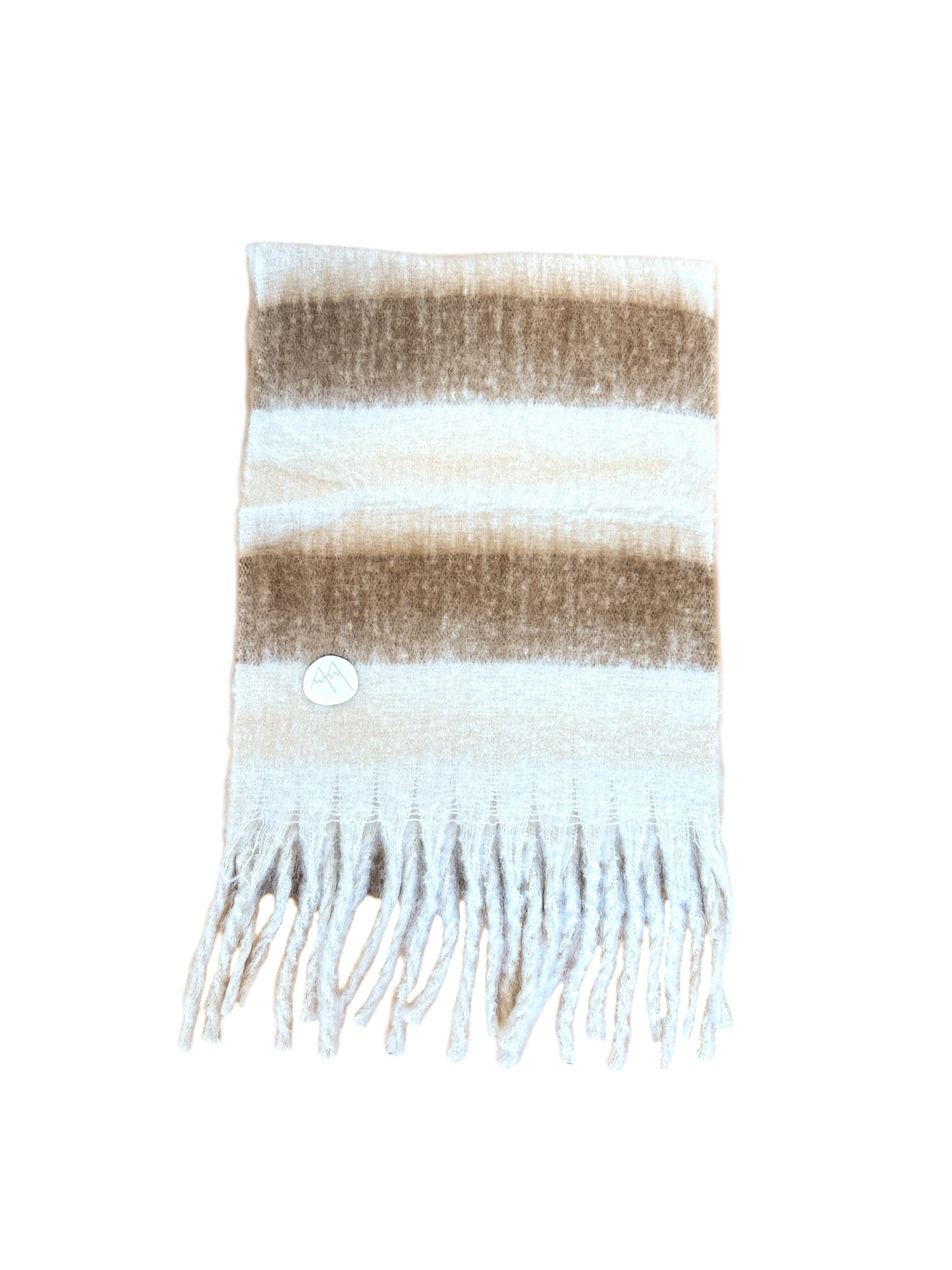 A- Foulard - Ligné brun/crème